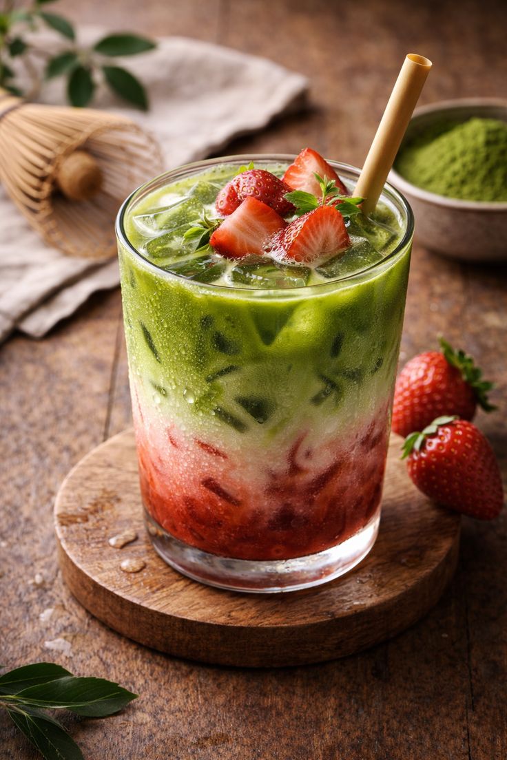 Mango Strawberry Matcha
